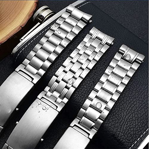 Bracelet montre homme acier inoxydable à maillons solides