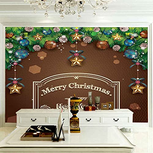 Poster mural Noël 3D auto-adhésif 400x280 cm moderne - 5