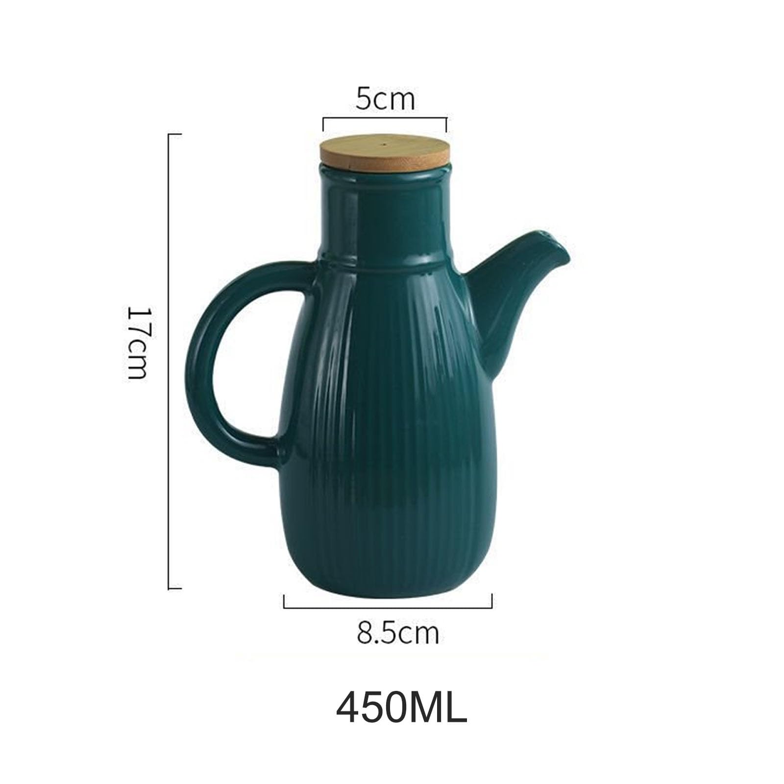 Ceramiczny dozownik oleju – butelka na ocet kuchenny w stylu vintage, pojemność 450 ml, łatwe nalewanie i stylowy pyłoszczelny sos do dekoracji domu