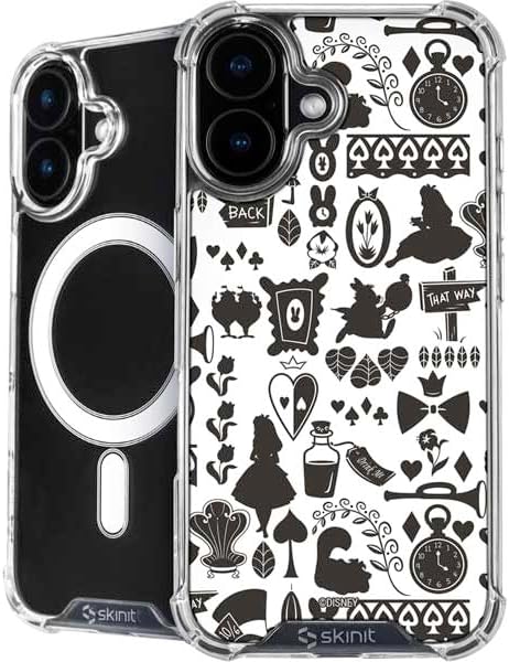 Skinit Phone Case Compatible with MagSafe iPhone 16 Plus - Officially Licensed Disney Alice in Wonderland (Animated) Mad Tea Party Design