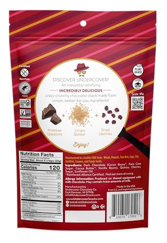 image for Undercover Snacks Chocolate Quinoa Crisps - Variety Sampler Pack | 7-P