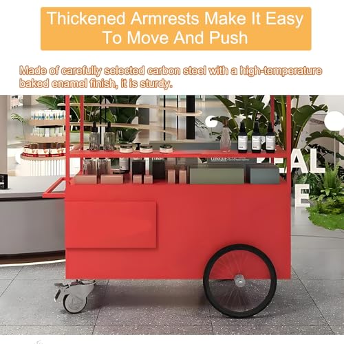 Mobiler Lebensmittelwagen mit Rädern, tragbarer Verkaufsstand für Märkte im Freien, Street Food, Bauernmärkte & Handwerksshows, leicht zu transportieren, vielseitiger mobiler Ständer