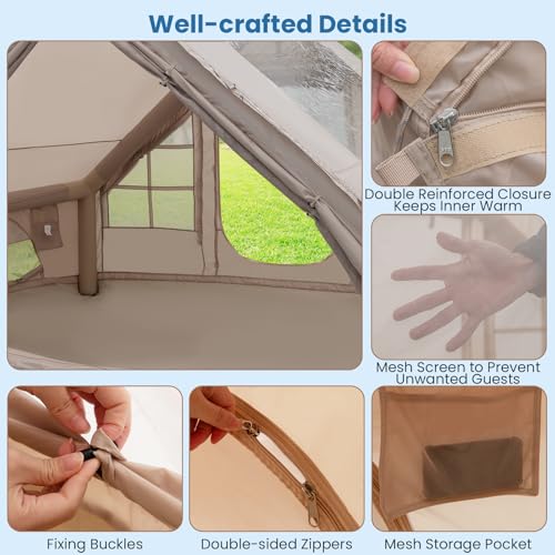 Carpa Inflable KOTEK para Camping 4-6 Personas con Bomba miniatura 3