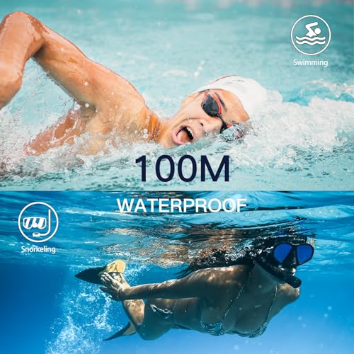 Digital Watch Unisex, 10ATM Waterproof Watch for Swimming Soft Double Injected Silicone Band Stopwatch Alarm Countdown Dual Time Mutifunction3