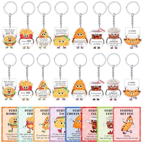 Sureio 32 Sets Emotional Pickle Keychain Thank You Support Employee