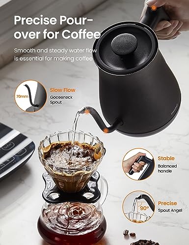 COMFEE' Gooseneck Electric Kettle with Temperature Control