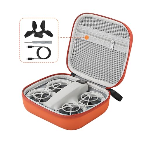 Fututech Storage Bag for DJI Neo Carrying Case for Drone Covers Organizer Handbag Accessory, Orange, storage bag - Image 2