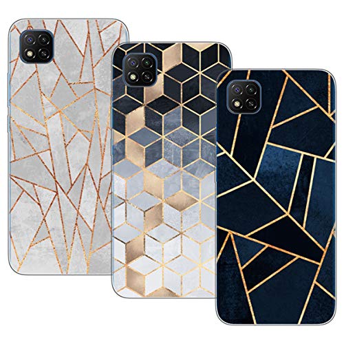 3*Coque pour Xiaomi Redmi 10A/Redmi 9C,TPU Silicone Souple [Anti Choc][Anti Rayures],Transparent Case Ultra Mince Gel Doux Soft Cover Protection pour Xiaomi Redmi 10A/Redmi 9C Cover