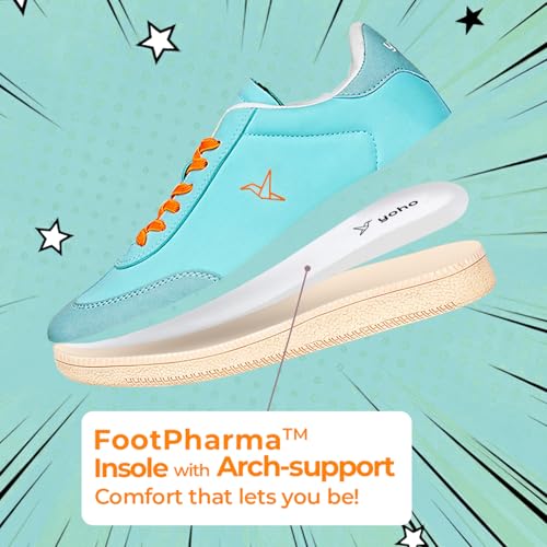 Image of YOHO Quoi Sneakers for Women | Soft Lining & Cushioned Insoles Shoes | Stylish & Casual Everyday | Vibrant Colours