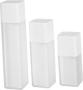 3Pcs Travel Lotion Vacuum Bottles Leak Cosmetic Containers for Toiletries Eye Lotion Serum Travel Bottles White
