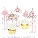 Big Dot of Happiness Little Princess Crown - Paper Straw Decor - Pink and Gold Princess Baby Shower or Birthday Party Striped Decorative Straws - Set of 24