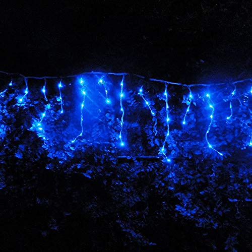 Cascata Luminosa 150 LEDs Azul 110v 3,6m Fio Branco 1313
