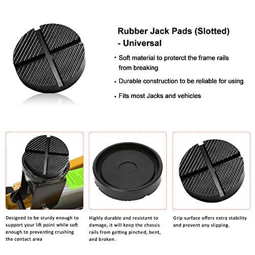 Universal Floor Jack Rubber Pad Jack Adapter Pinch Weld Side Frame Rail Protector Puck/Pad #TOP1