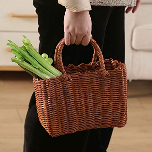 Yardwe Cesta de Vime Do Piquenique Cesta de Piquenique de Vime Tecido para Acampar E Ao Ar Livre Do