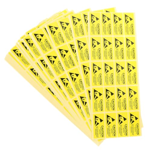 DEARMAMY 500 piezas Etiqueta Autoadhesiva de Advertencia Antiestática para Dispositivos Electrónicos Unidades Material Duradero Señal de Seguridad para Circuitos y Discos Duros Uso