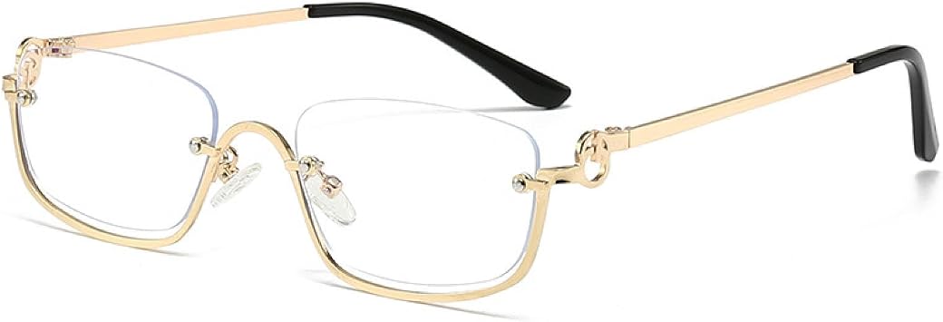Metal Lower Frame Sunglasses Womens Trend Small Square Frame Sunglasses Sunglasses Sunglasses Anti-UV Womens Sunglasses