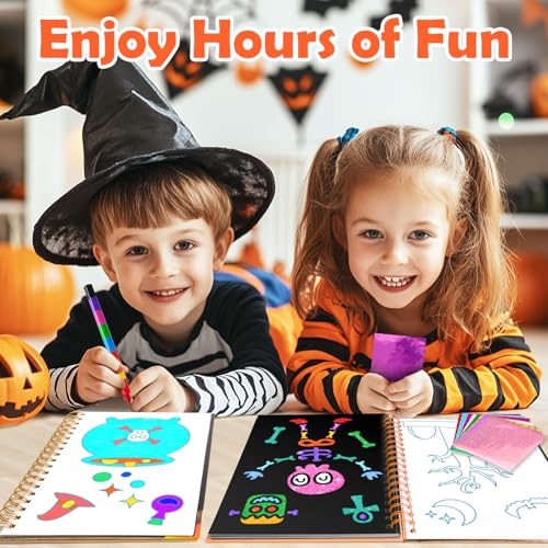 Image of FUNNYB&G Foil Art Craft Activity for Kids - Halloween Crafts Gift Party Favors for Kids Trick or Treat Goodie Bag Stuffer Fillers Gifts Toy for Girls Boys 4 5 6 7 8 9 Years Old(Halloween)