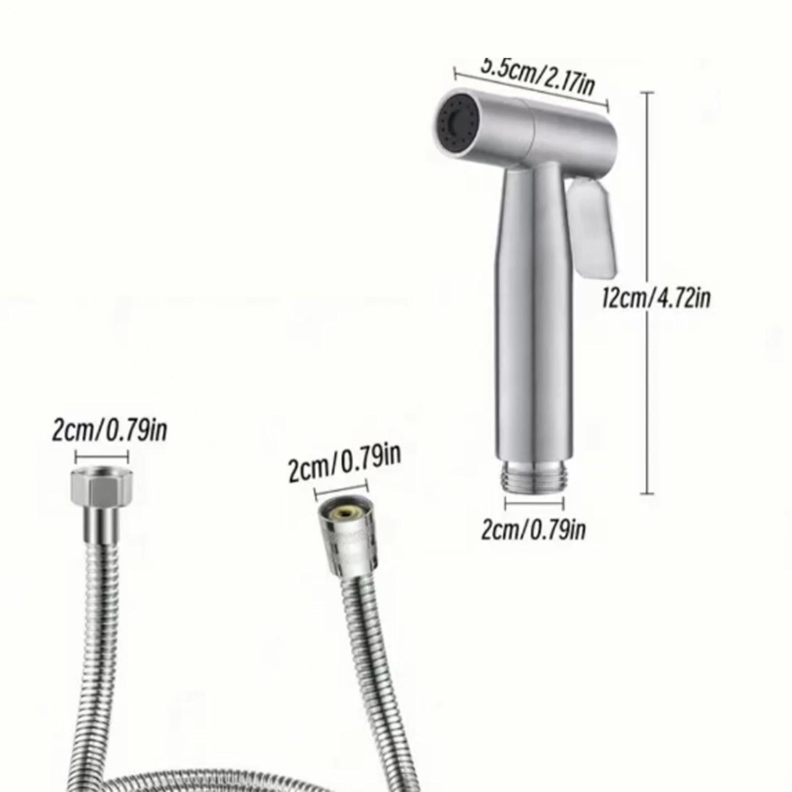 Doccia Bidet per WC Doccia Igienica Portatile Spray | Set Spruzzatore per Pannolini Lavabili in Acciaio Lavaggio Bambini Animali Domestici Pannolini Bagno Set