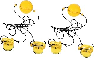CLISPEED 2 Pçs Bola De Reação De Boxe Saco De Pancadas De Teto Bolas De Pancadas De Treinamento Reflexos Saco De Pancadas De Treinamento Redondo Saco De Boxe Amarelo Alto Saco De Pancadas