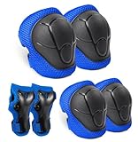 Knieschoner Kinder, 6 in 1 Schoner Inliner Kinder, Inliner Schoner Kinder, Geeignet für Rollschuhlaufen, Laufräder, Fahrräder und Skateboards