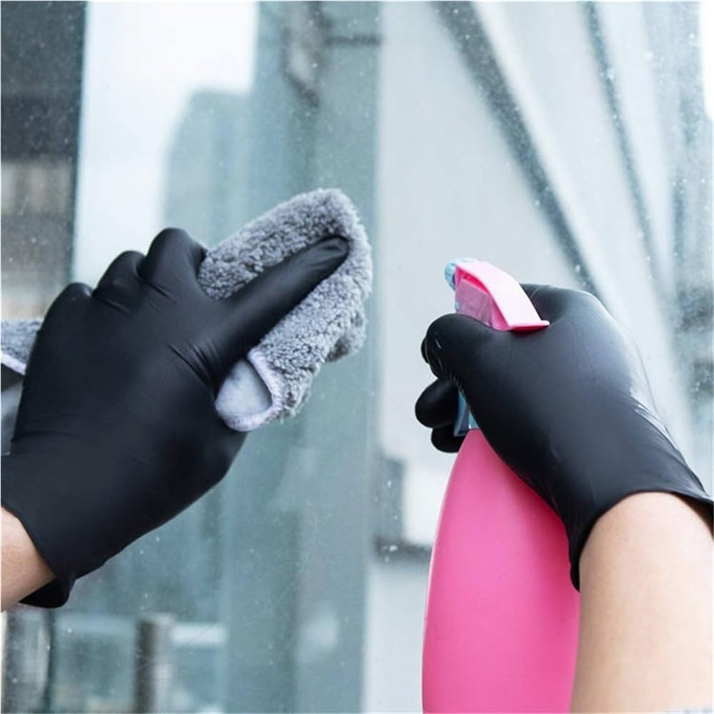 Guanti in nitrile 400/200/100/50/20PCS for uso domestico, guanti for parrucchieri, pulizia, lavastoviglie e tatuaggi ﻿(Purple,L-200pcs-box)