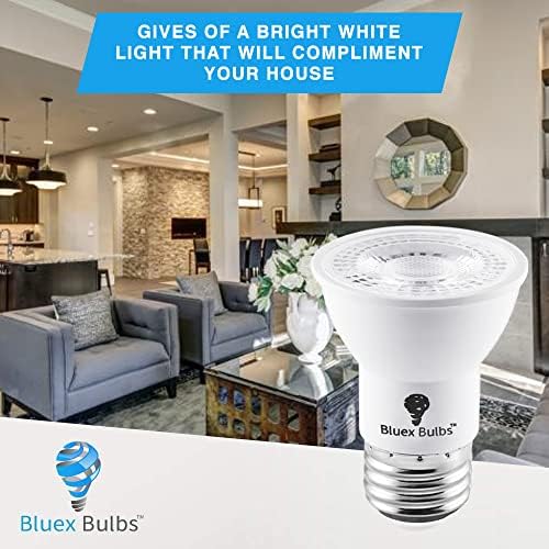 6 Pack PAR16 LED Bulb Long Neck 7W 75W Equivalent 500 Lumens E26 3000K Warm White Dimmable Bright LED Track Lighting Bulbs, Mini, Flood Light PAR16 LED Spotlight