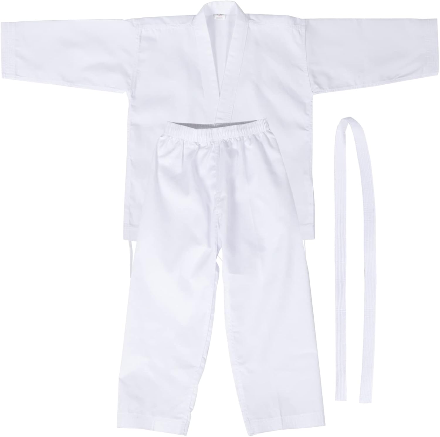 VALICLUD Adult Karate Martial Arts Uniform Boys and Girls Taekwondo Elastic Waist Belt
