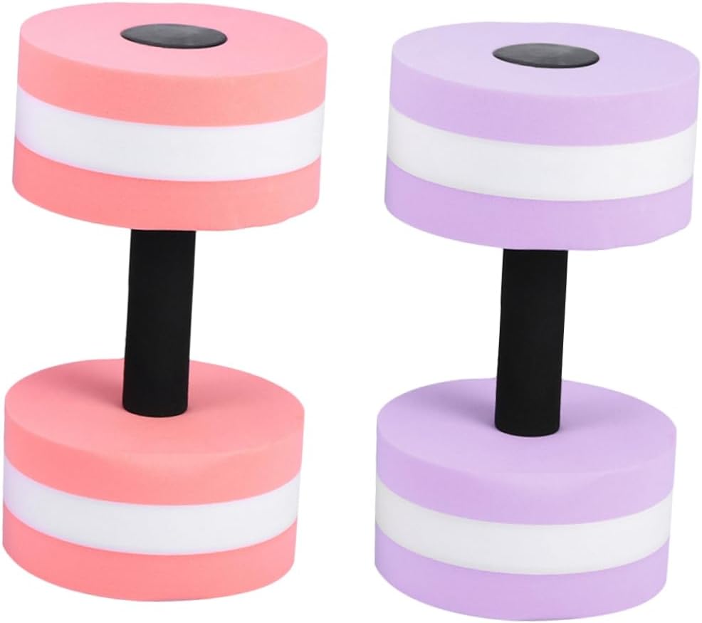 2Pcs Floating Dumbbell for Water Aerobics Durable Fitness Barbell for Men Women for Resistance Exercises Balance Training Pool Random Color