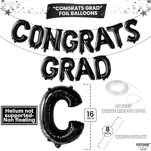Miniatura 9 de KatchOn, Juego de globos de graduación de Congrats  Paquete de 20  Globos grandes de 33 pulgadas  Globo de trofeo  Globo de graduación  Globos de