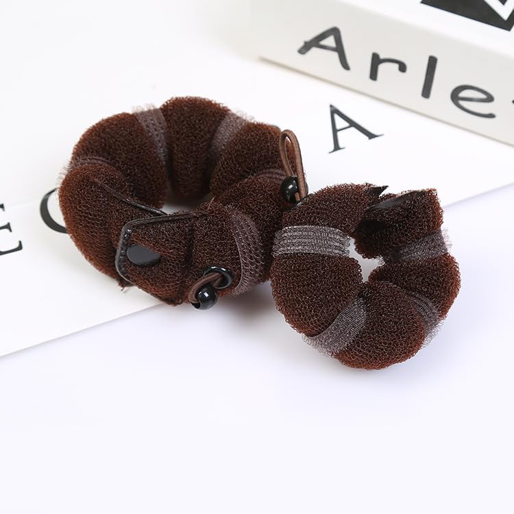 Miniatura 4 de 3 piezas Magic Hair Styler Donut Hair Bun Maker Styling Twist Ring Former Shaper Hair Trenzado Herramienta Rizador de Pelo Accesorio 1 Grande 2