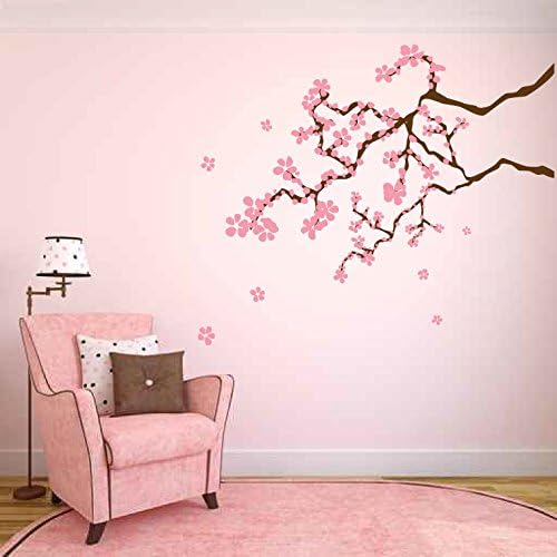 Cherry Blossom Branch Vinyl Wall Decal Sticker Graphic