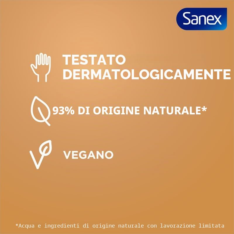 Sanex - Ricarica Gel doccia Sanex Neutro Idratante Pack 10 x 900 ml | Con ingredienti essenziali | 0% solfati*, 0% sapone e 0% coloranti | Gel da bagno tutti i tipi di pelle | Idratazione duratura