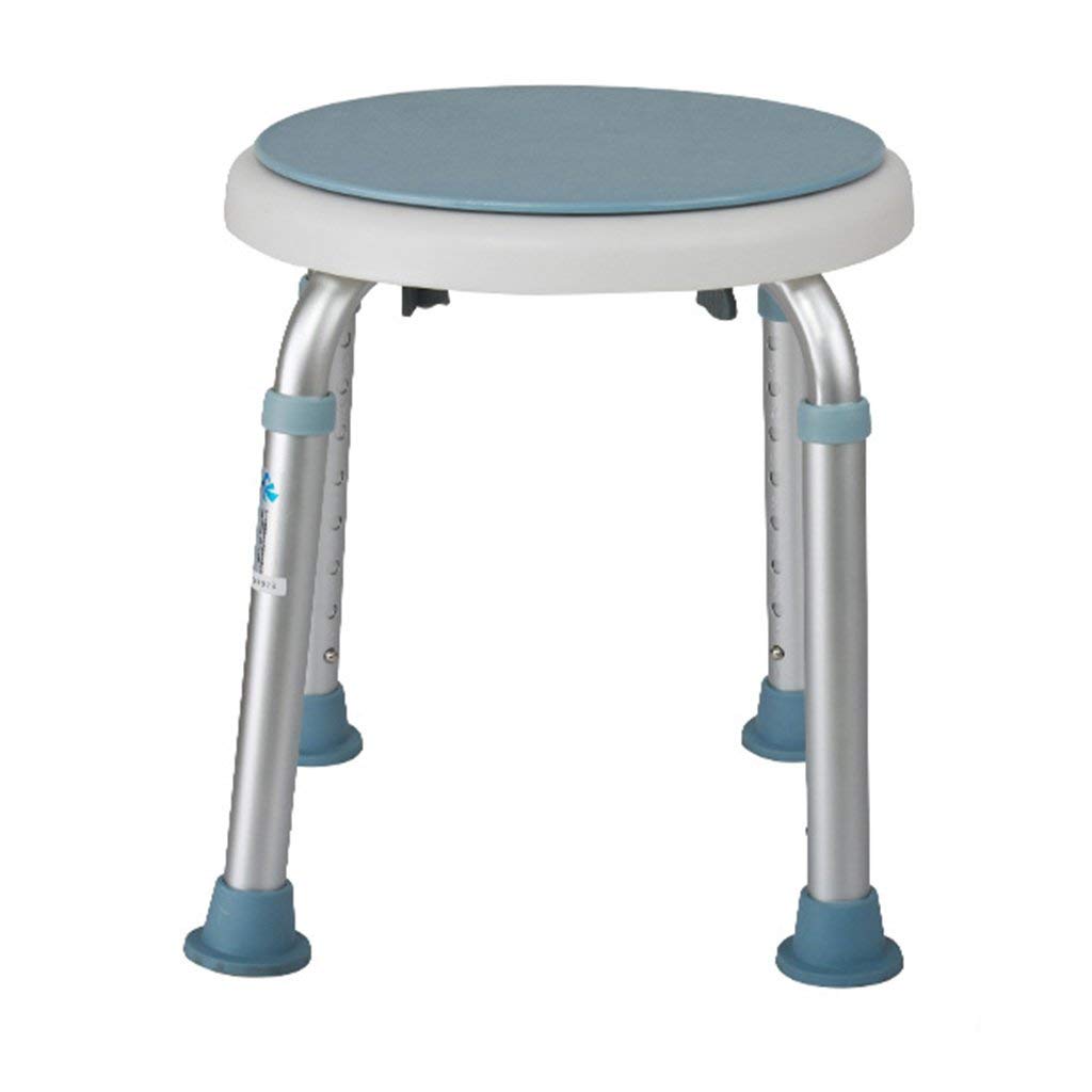 Baño Taburete de Ducha de baño Giratorio para Ancianos Asiento de Altura Ajustable Aleación de Aluminio Inodoro doméstico Mujeres Embarazadas Silla de Ducha Antideslizante para DIS