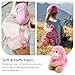 Stelle Monkey Plush Keychain Cute Pink Fuzzy Bag Charm Soft Stuffed Animals Key Chain Accessories Gifts for Girls/Women