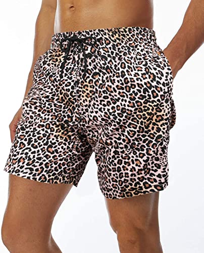Mens Swim Trunks Short Quick-Dry Swimming Trunks with Mesh Lining Fashion Trend Turnks2