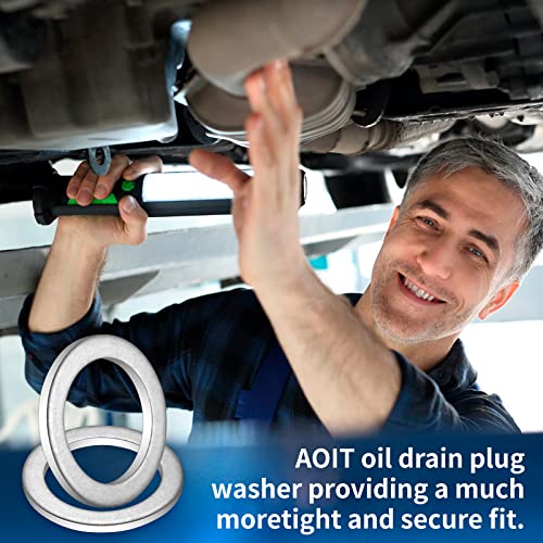 Image of 20 PCS Transmission Drain Plug Washers for Hon da - Transmission Fluid Drain Plug Crush Washer for Hon da Accord CR-V CR-Z Civic Pilot Element Odyssey Ridgeline, Replace 90471-PX4-000, 90471PX4000