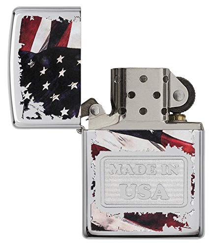 Encendedor Zippo Cromo Brillante Hecho en USA miniatura 4