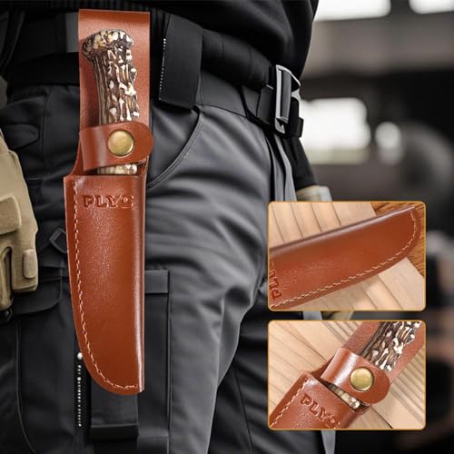 Plys Fixed blade knife with leather sheath, Handmade Forged Stainless steel,Survival,Camping,Hunting,Tactical, and Outdoor Knife