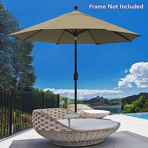 Eliteshade Usa Sunumbrella 9Ft Replacement Covers 8 Ribs Market Patio Umbrella Canopy Cover (Canopy Only) (Khaki) #TOP4