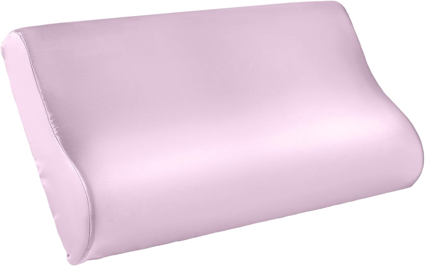 THXSILK 19 Momme 1 Pcs 100% Natural Mulberry Silk Pillowcase for Cervical Contour Memory Foam Pillow Latex Pillow Cover Cervical Pillow Case, Washable (King, Cream White)