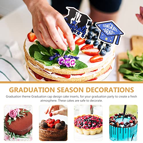 PRETYZOOM 13Pcs Graduation Theme graduation cap topper cupcake toppers graduation graduation cap Cak