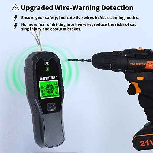 Inspiritech Stud Finder Wall Scanner For Wood Beams, Metal, Live Ac Wiring.electronic Stud Detector With Multi-Functional Sensor For Edge Center Detection #TOP5