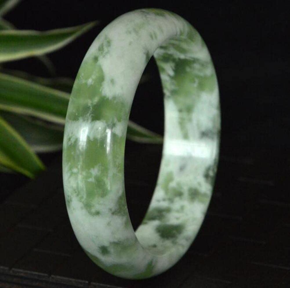 Braccialetti di Giada da Donna, Bracciale di Giada Xiu con Fiori galleggianti, Giada Hua Xiuyan, Gioielli, per la Madre e la Fidanzata, con Scatola, 56-58 mm(56