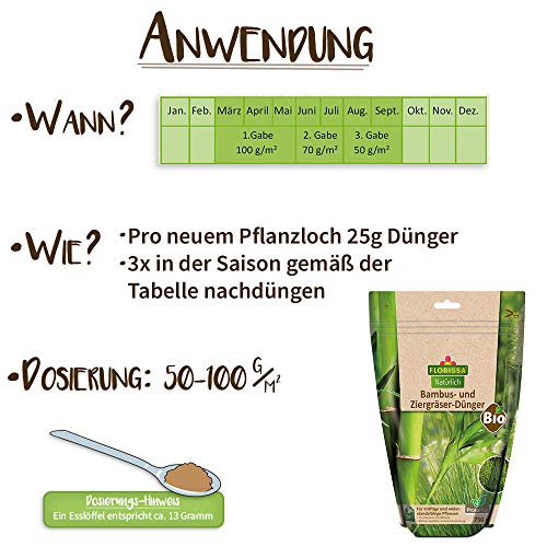 Bambusdünger Florissa Natürlich BIO Spezialdünger für Bambus und Ziergräser