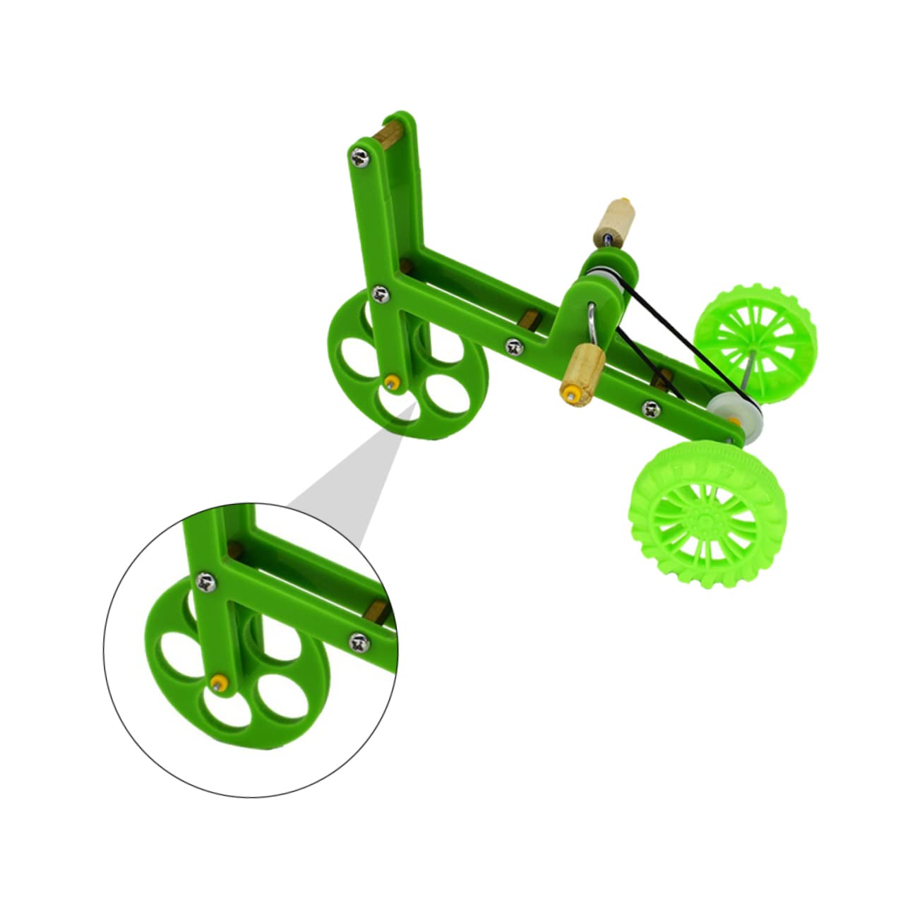 BESPORTBLE 3pezzi Gioco Per Pappagalli Su Bicicletta Giocattolo Divertente Per Addestramento e Gioco Quotidiano Bicicletta Verde