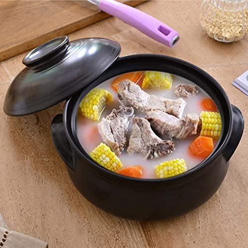 Tikusan Korean Ceramic Cooking Hot Pot Dolsot Bibimbap Stone Bowl, Korean Soup Food Earthenware With Lid 1.2 Quarts #TOP2