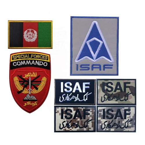 Patch de commando special afghan ecusson brode militaire ISAF de haute finition - 2