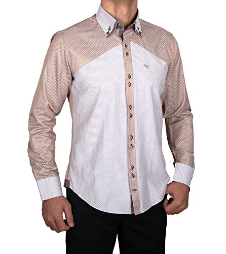 Chemise Mandel ajustée au style créateur unique et confort absolu