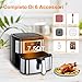 Freidora sin Aceite 7,5L, Roaprobe Freidora de aire, Air Fryer 1800W, on...