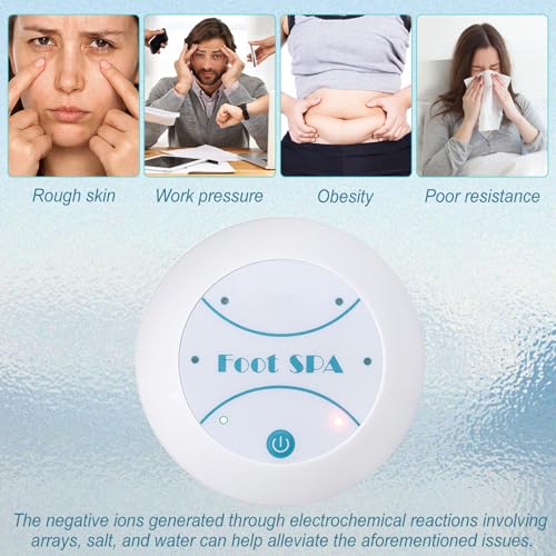 Ionen Fußbad Gerät,Elektrolyse Fussbad Entgiftung, Detox Fußbad Set,Tragbare Ionic Foot Spa Bath Machine für Fördert die Durchblutung, reduziert Stress und Verbessert die Schlafqualität (ohne Wanne)